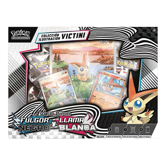 Caja Colección Ilustración Victini Fulgor Negr y Llama Blanca | Español